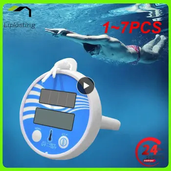 1 ~ 7ШТ Плавающий Цифровой термометр для бассейна, работающий на солнечной энергии, Открытый термометр для бассейна, Водонепроницаемый ЖК-дисплей, спа-термометр