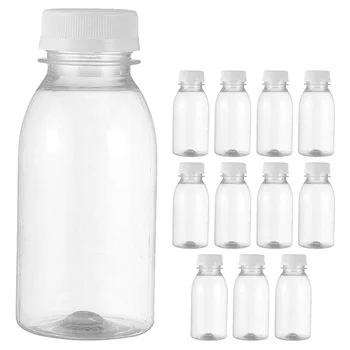 12 Шт Контейнер для бутылок с молоком Пластиковые Контейнеры Йогурт Многоразовые Бутылки Для сока Чай Прозрачный Напиток Универсальный Напиток