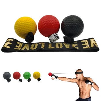 Боксерский скоростной мяч, установленный на голове, PU Punch ball Sanda, Тренирующий реакцию рук и глаз, Домашний мешок с песком, оборудование для фитнеса boxeo