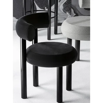 Обеденный стул в стиле Луан, Простой Современный стул со спинкой для дома, косметический стул для интернет-знаменитостей, Маленький Толстый стул
