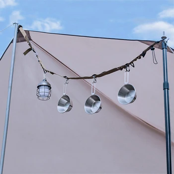 Подвесная веревка для кемпинга, Навес для палатки, Веревка для хранения одежды на открытом воздухе, Ремень