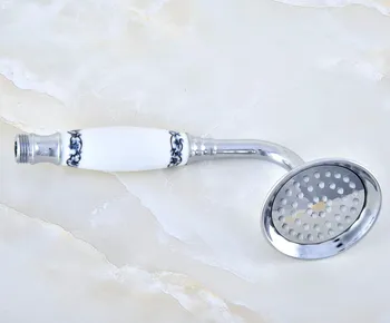 Полированная хромированная латунь, Сменная ручная насадка для душа, стиль телефона для смесителя для ванной комнаты с распылителем Dhh032