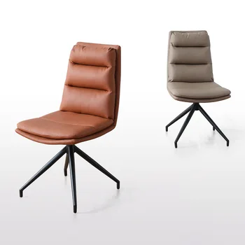 Роскошное домашнее кресло с поворотным механизмом и современным минималистичным обеденным стулом высокого класса