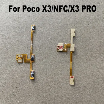 Оригинальная Кнопка Регулировки громкости Питания Гибкий Кабель Для Xiaomi Poco X3/X3 NFC/X3 Pro/X3 GT Боковая Клавиша Включения-ВЫКЛЮЧЕНИЯ Кнопки Управления